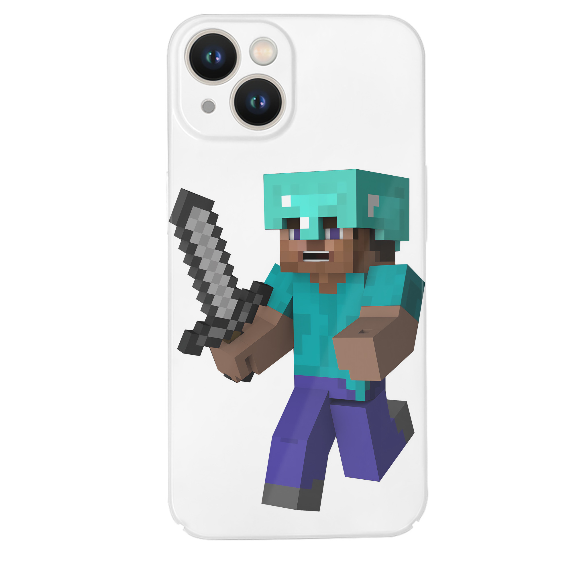 （画像用） マインクラフト ブロックの世界 Minecraft MC Block world 【iPhone 14シリーズ対応】ハードケース